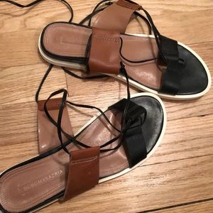 BCBG Max Azaria Brown Black Sandals